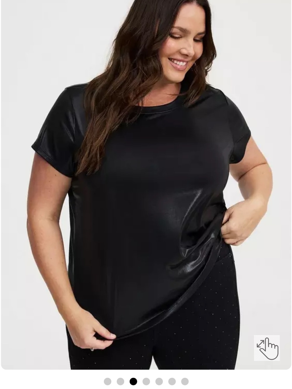 Torrid liquid shine crew neck top